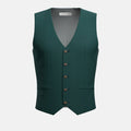 Phthalo Green Linen Vest - SARTORO