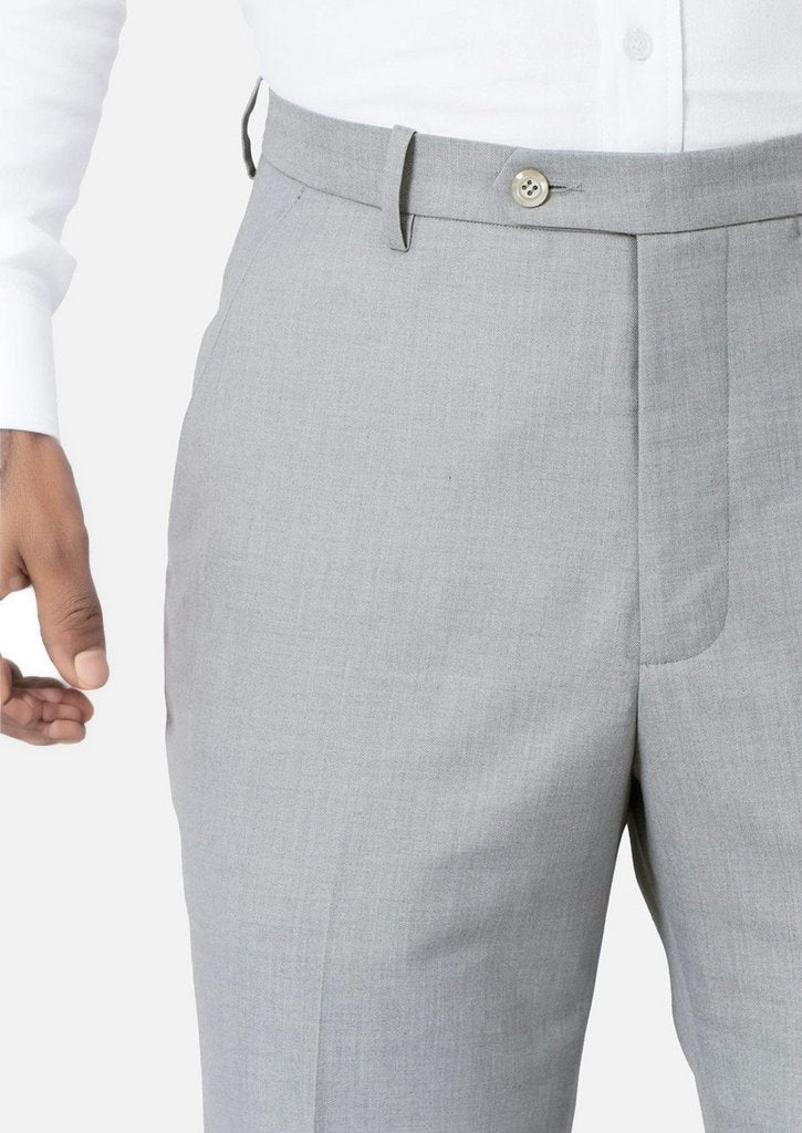 Powder Grey Twill Pants - SARTORO