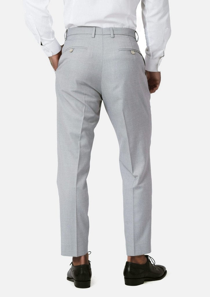 Powder Grey Twill Pants - SARTORO