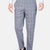 Powder Grey Windowpane Pants - SARTORO