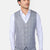 Powder Grey Windowpane Vest - SARTORO