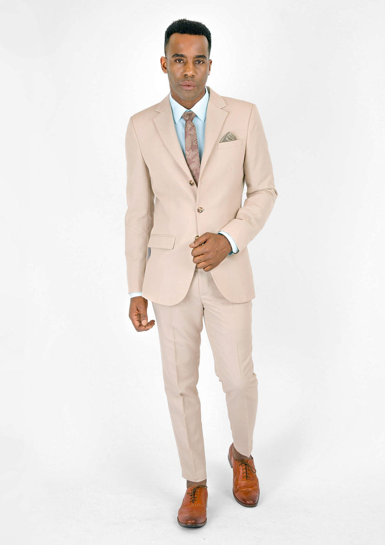 Prince Champagne Cotton Suit - SARTORO
