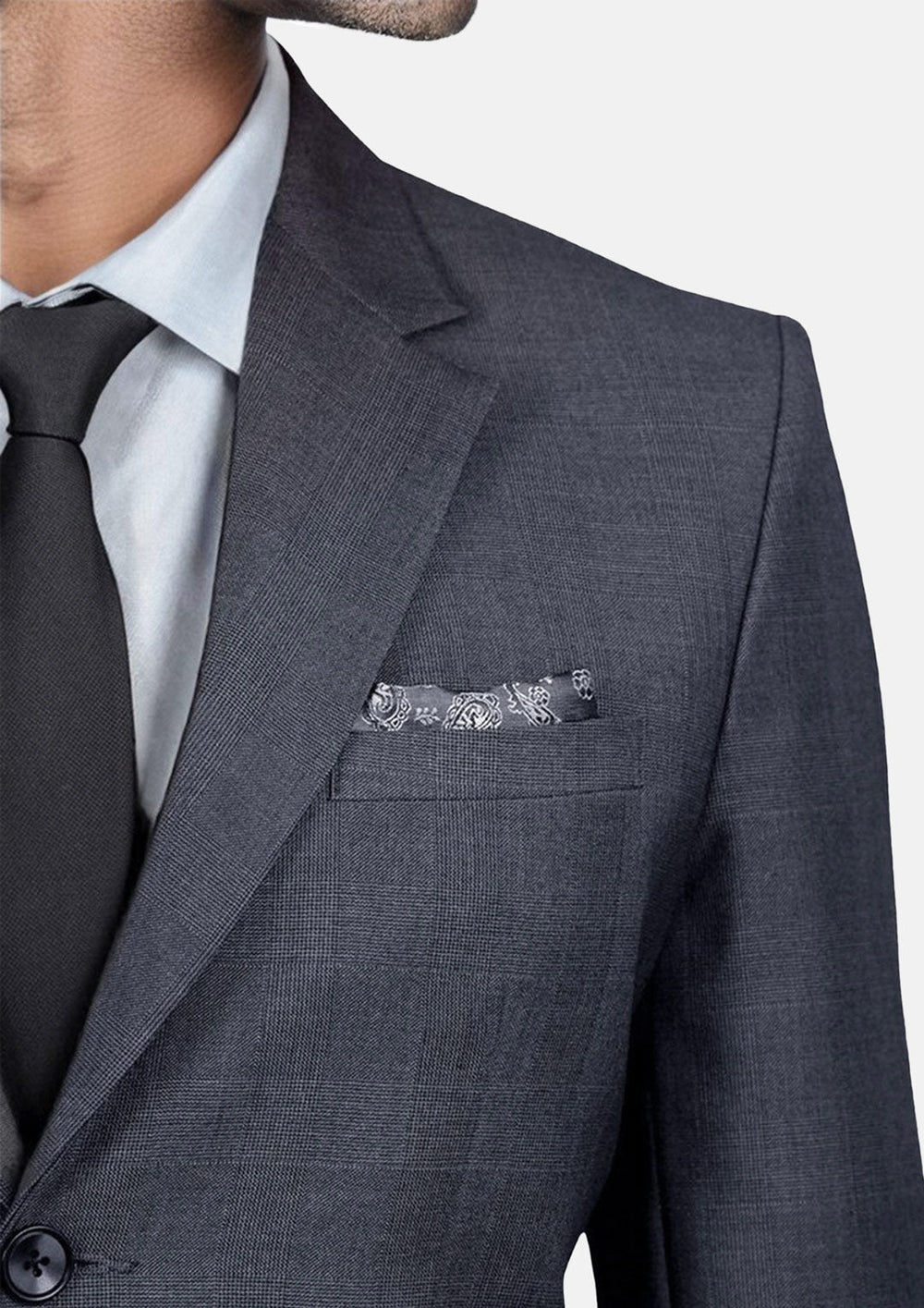 Prince Charcoal Prince of Wales Suit - SARTORO