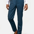 Prussian Teal Twill Pants - SARTORO