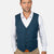 Prussian Teal Twill Vest - SARTORO