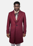 Red Classic Overcoat - SARTORO179