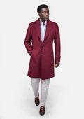 Red Classic Overcoat - SARTORO
