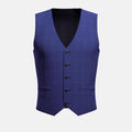 Regal Blue Windowpane Vest - SARTORO