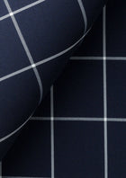 Regal Navy Windowpane Pants - SARTORO507