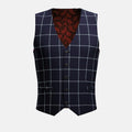 Regal Navy Windowpane Vest - SARTORO