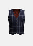 Regal Navy Windowpane Vest