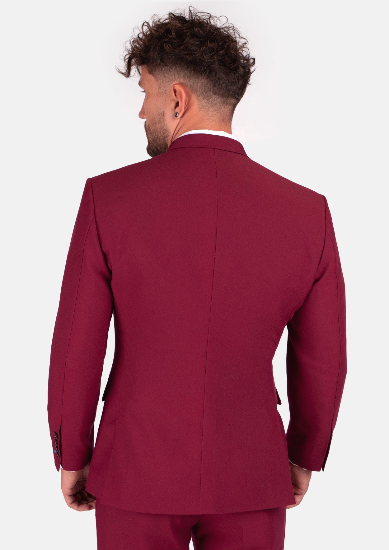 Rockafeller Claret Red Stretch Jacket - SARTORO