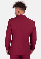 Rockafeller Claret Red Stretch Jacket - SARTORO922