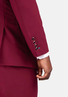 Rockafeller Claret Red Stretch Suit - SARTORO940