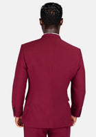Rockafeller Claret Red Stretch Suit - SARTORO593