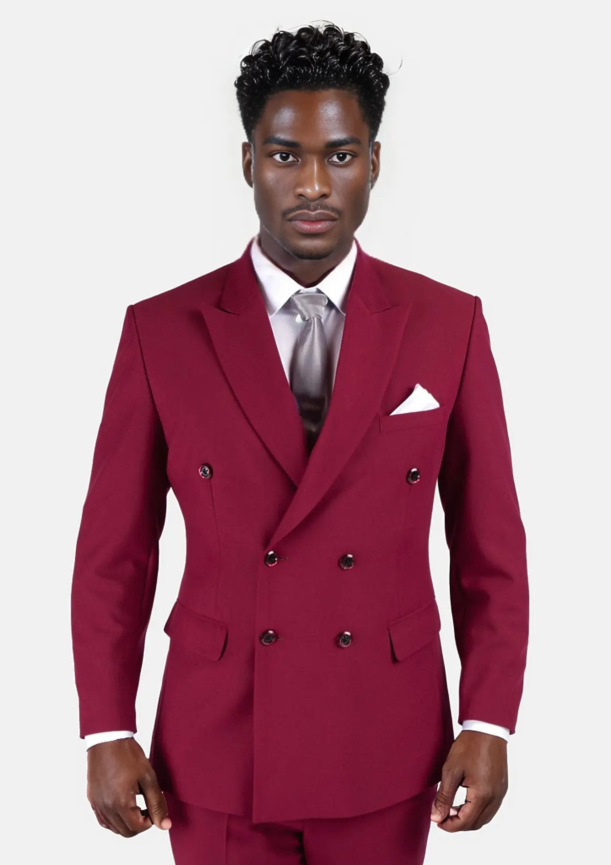 Rockafeller Claret Red Stretch Suit - SARTORO
