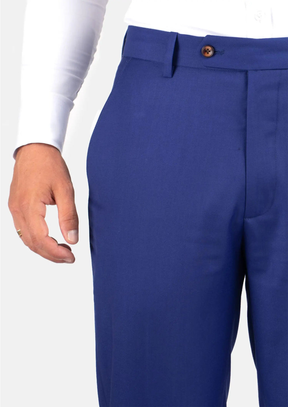 Royal Blue Twill Pants - SARTORO