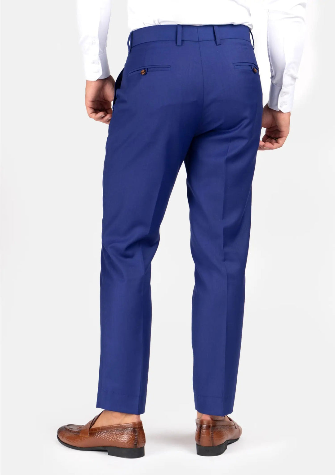Royal Blue Twill Pants - SARTORO