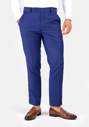 Royal Blue Twill Pants - SARTORO