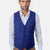 Royal Blue Twill Vest - SARTORO