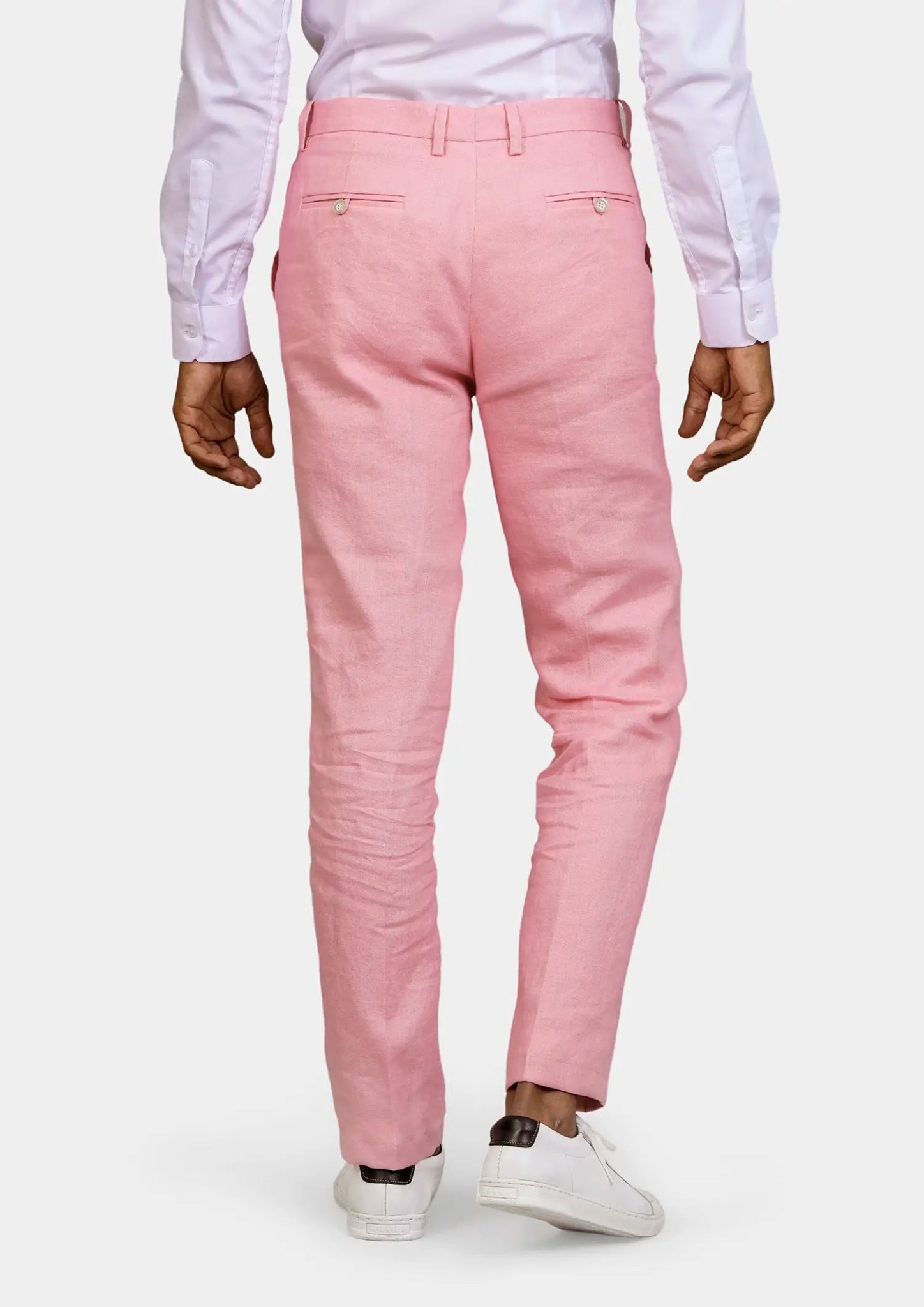 Salmon Linen Pants - SARTORO