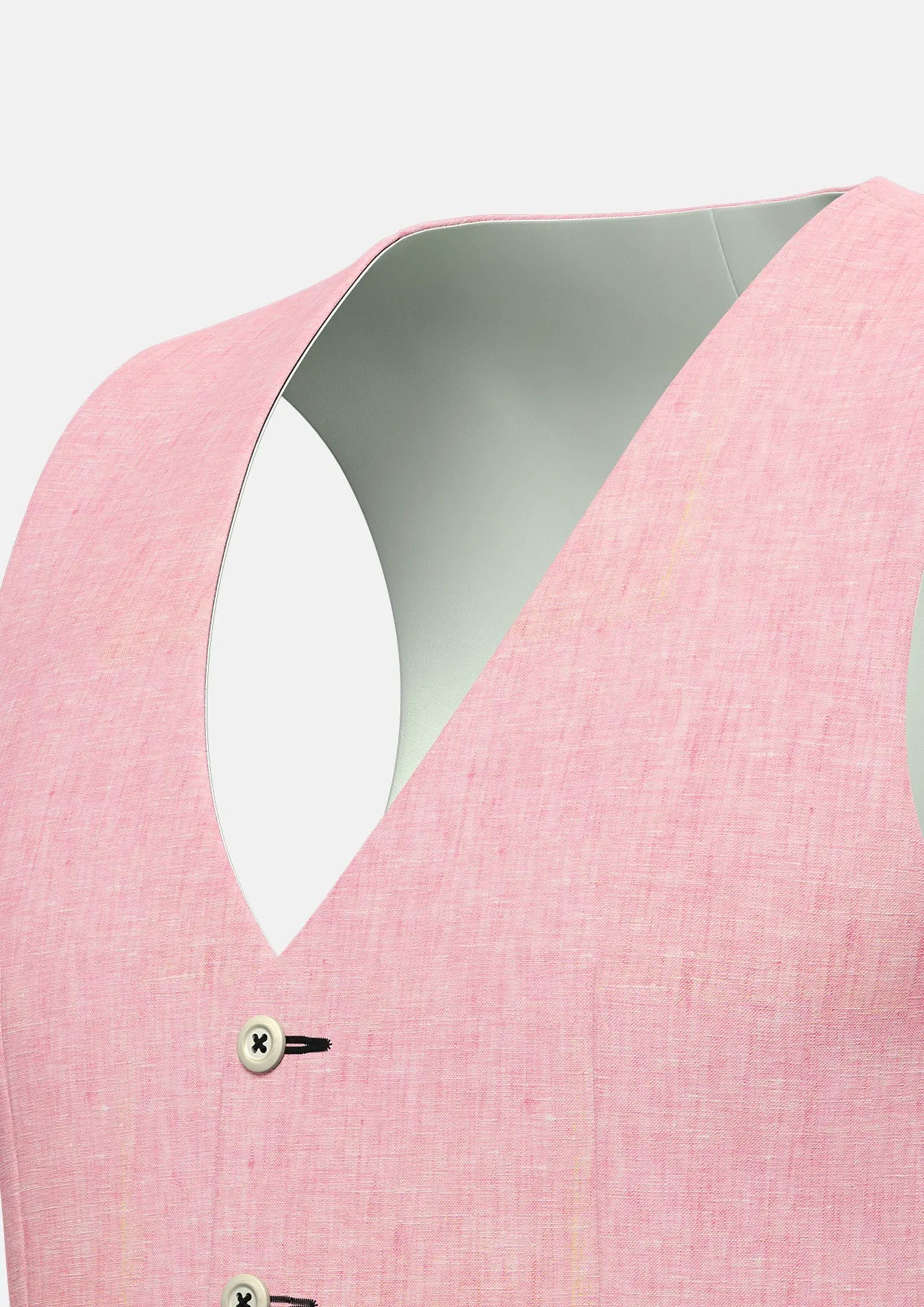 Salmon Linen Vest - SARTORO
