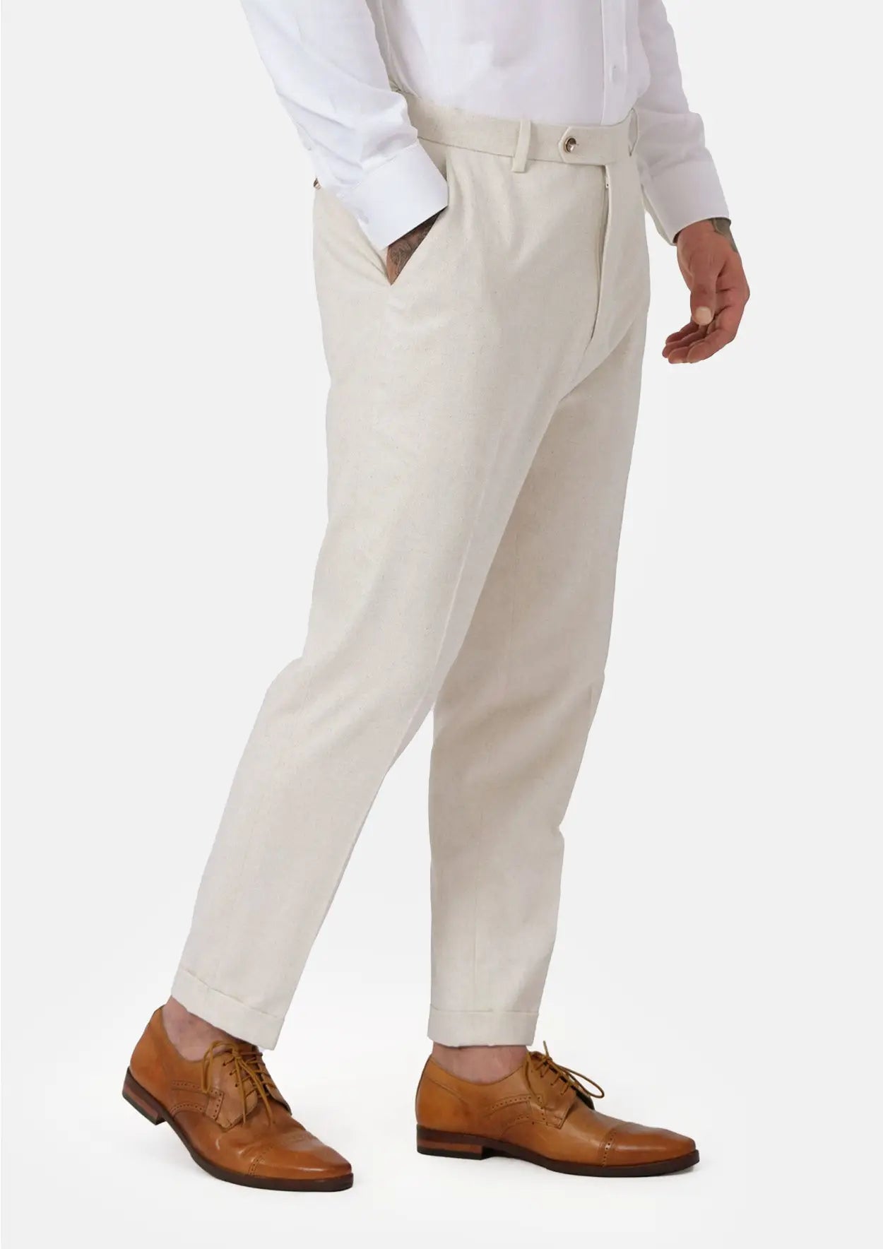 Sand Linen Pants - SARTORO