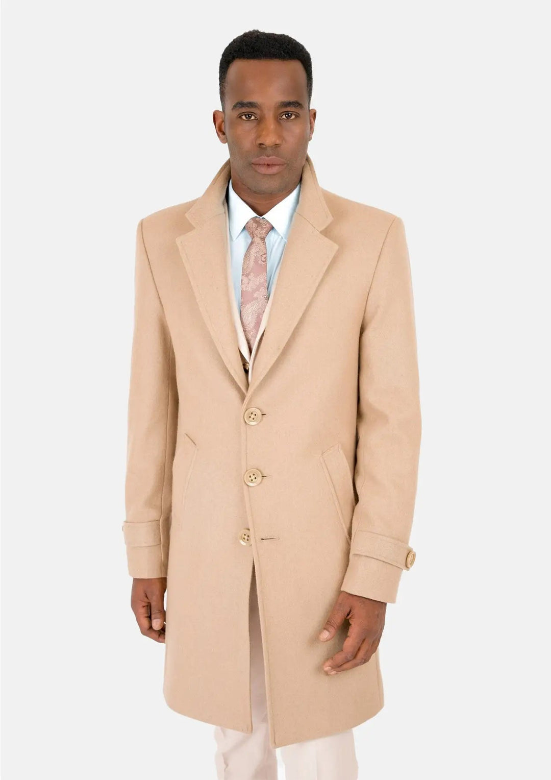 Sand Wool Classic Overcoat - SARTORO