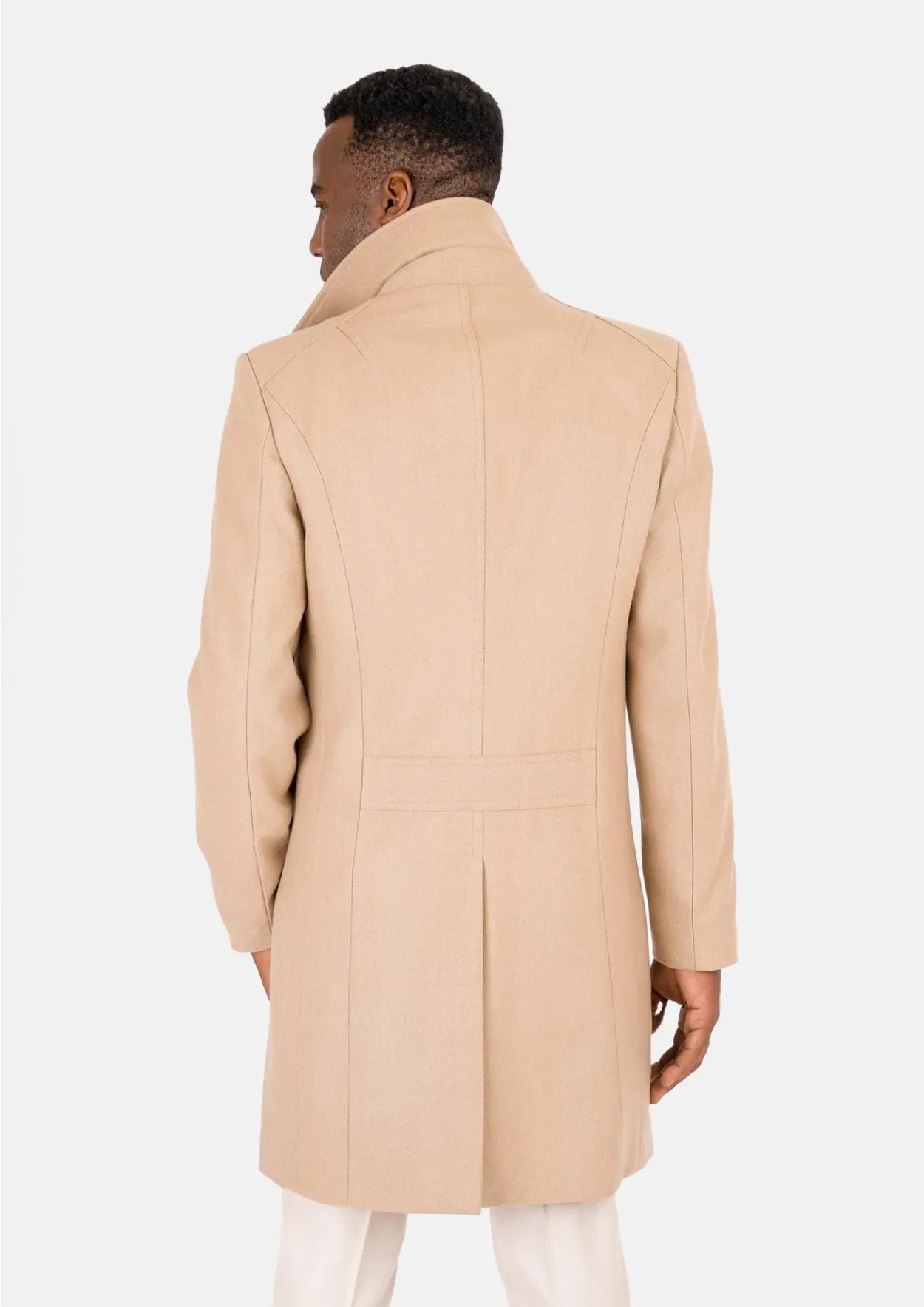 Sand Wool Signature Peacoat - SARTORO
