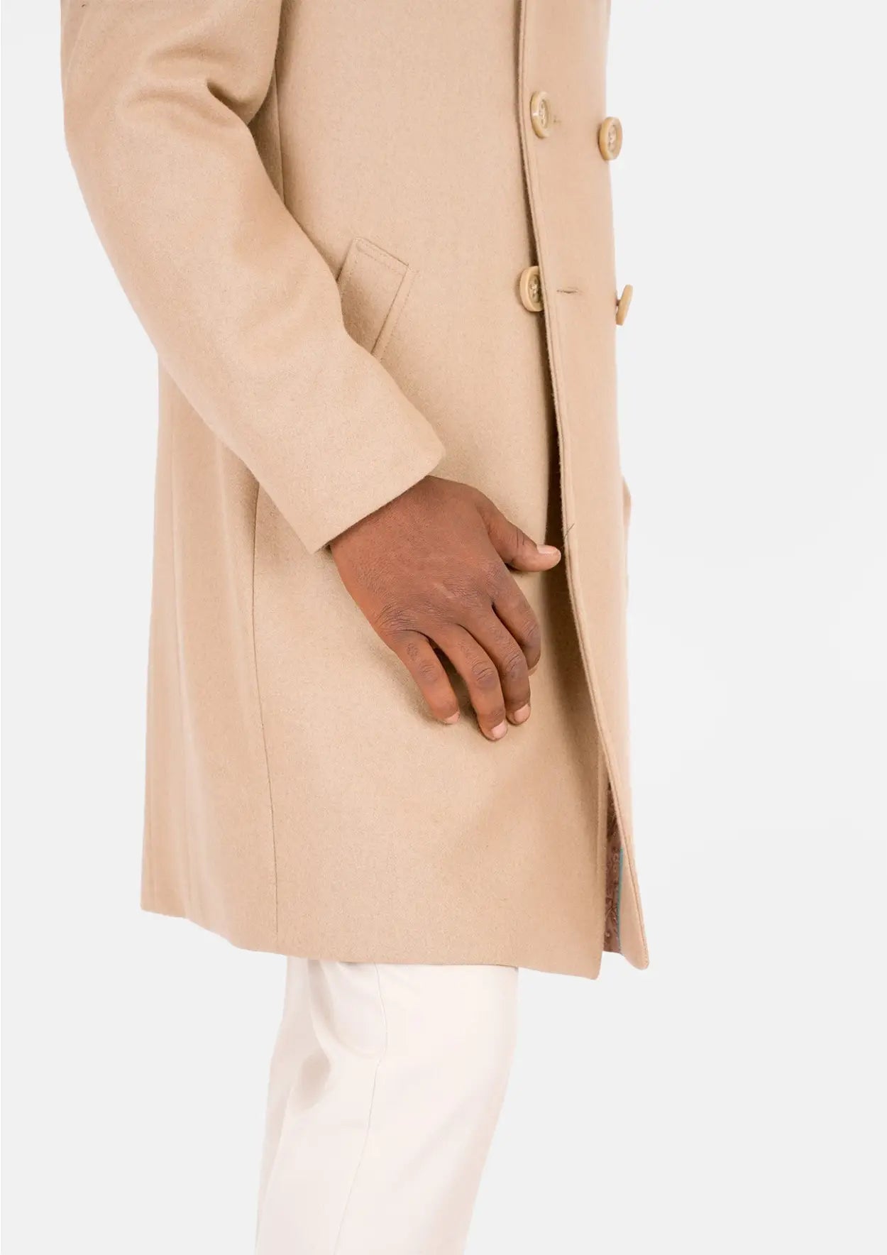 Sand Wool Signature Peacoat - SARTORO