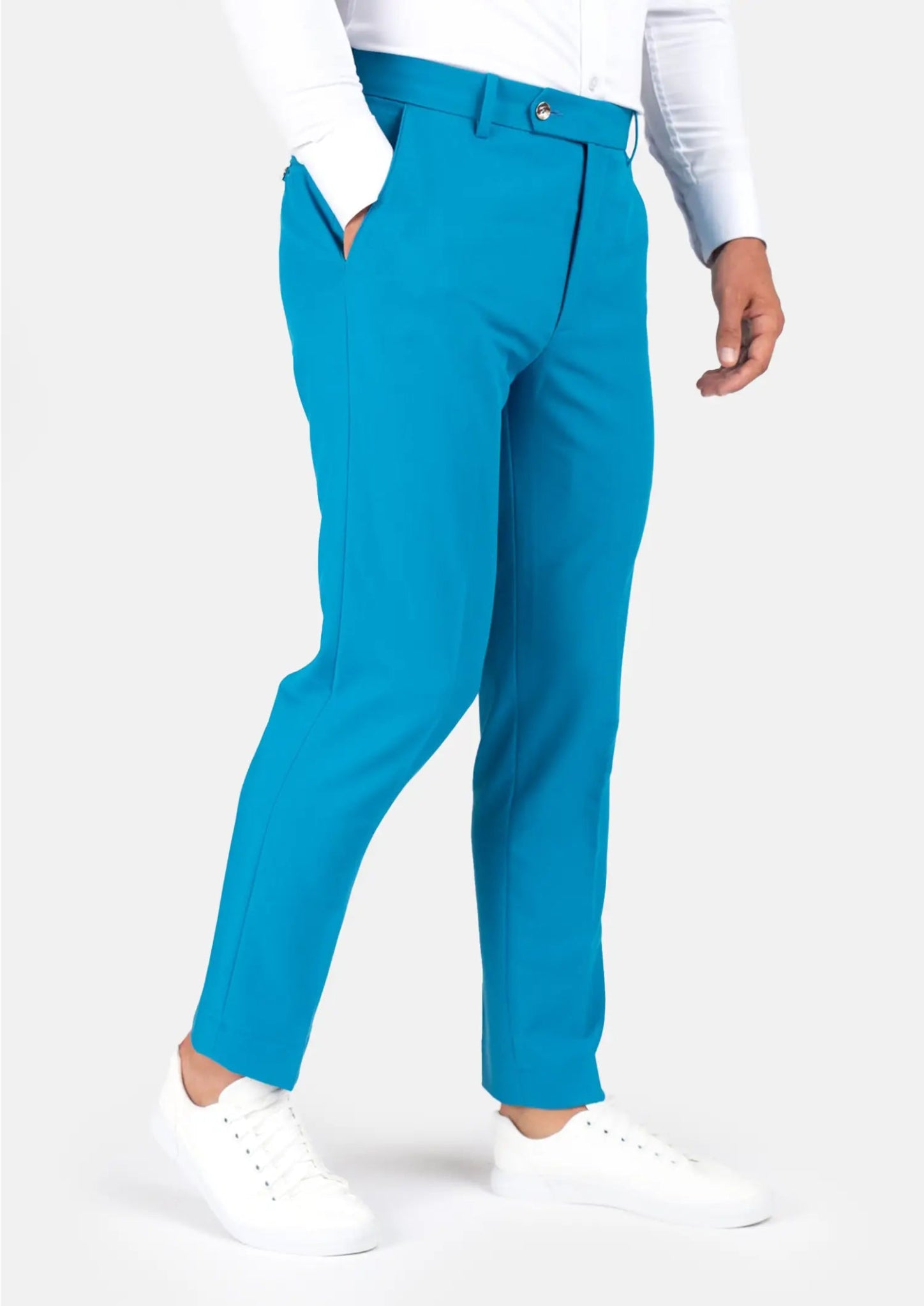 Sapphire Blue Stretch Pants - SARTORO