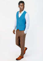 Sapphire Blue Vest - SARTORO698