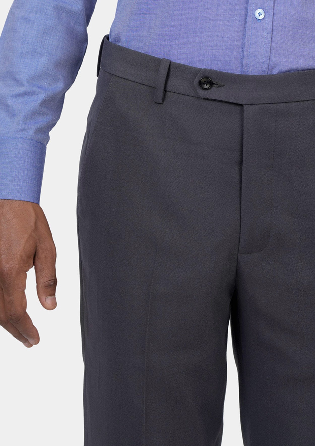 Shadow Grey Cotton Chino Pants - SARTORO