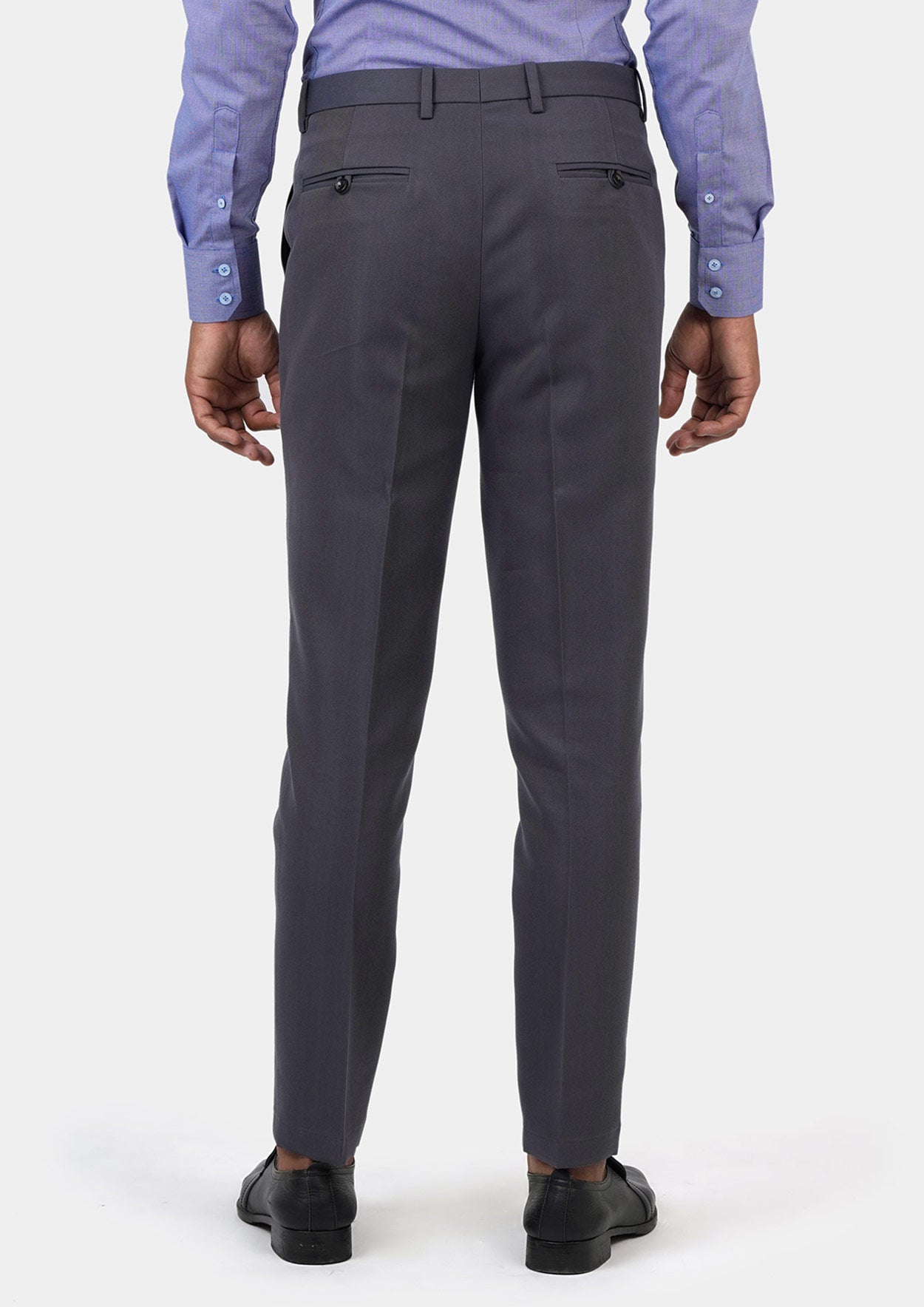Shadow Grey Cotton Chino Pants - SARTORO