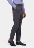 Shadow Grey Cotton Chino Pants - SARTORO