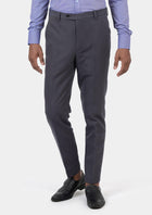 Shadow Grey Cotton Chino Pants - SARTORO685
