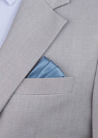 Silk Satin Air Force Blue Pocket Square - SARTORO974