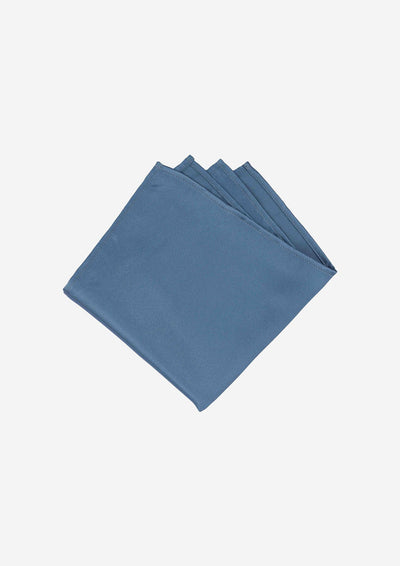 Silk Satin Air Force Blue Pocket Square - SARTORO