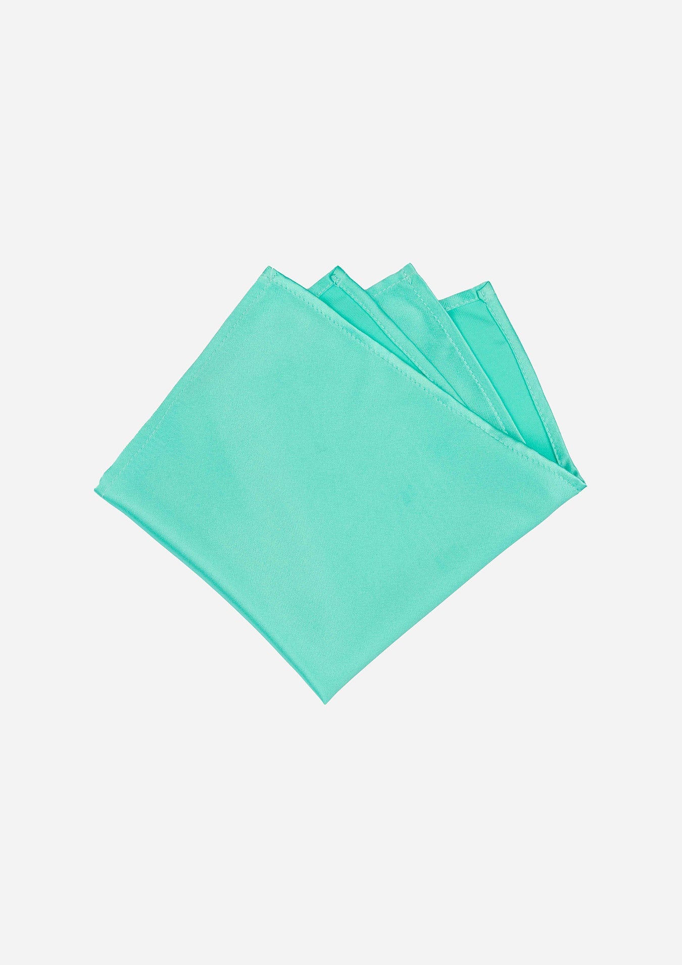 Silk Satin Aquamarine Pocket Square - SARTORO