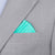 Silk Satin Aquamarine Pocket Square - SARTORO
