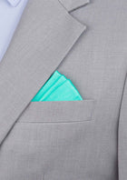 Silk Satin Aquamarine Pocket Square - SARTORO539
