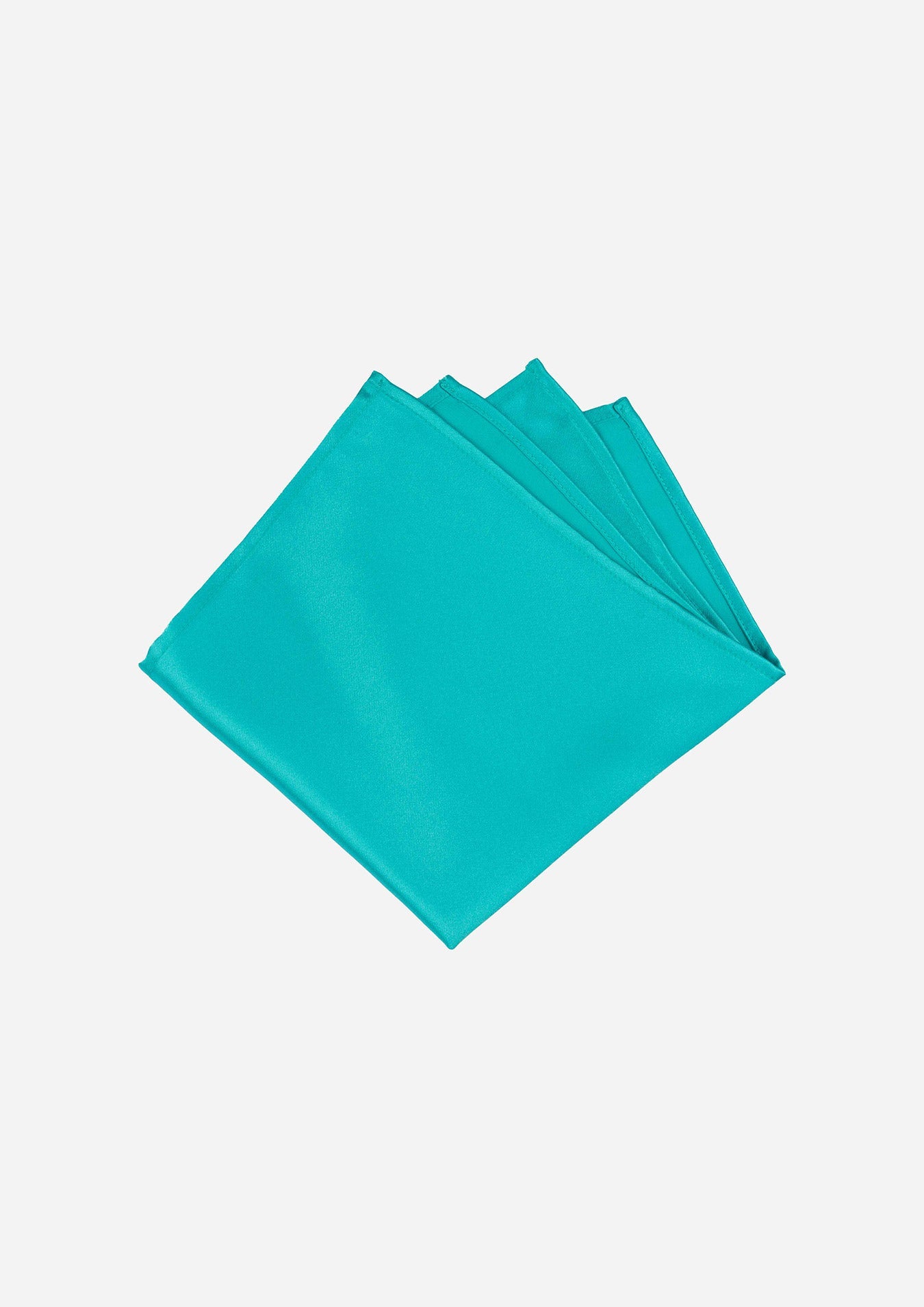 Silk Satin Capri Blue Pocket Square - SARTORO