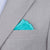 Silk Satin Capri Blue Pocket Square - SARTORO
