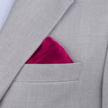 Silk Satin Carmine Red Pocket Square - SARTORO