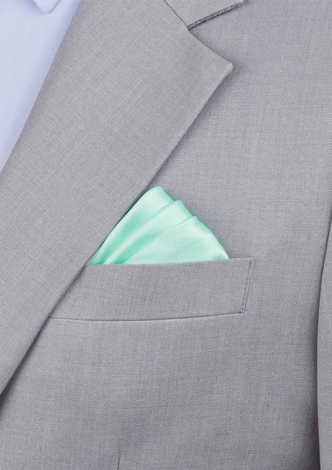 Silk Satin Celeste Blue Pocket Square | SARTORO | Men's Ties & Squares