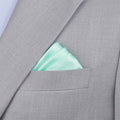 Silk Satin Celeste Blue Pocket Square - SARTORO