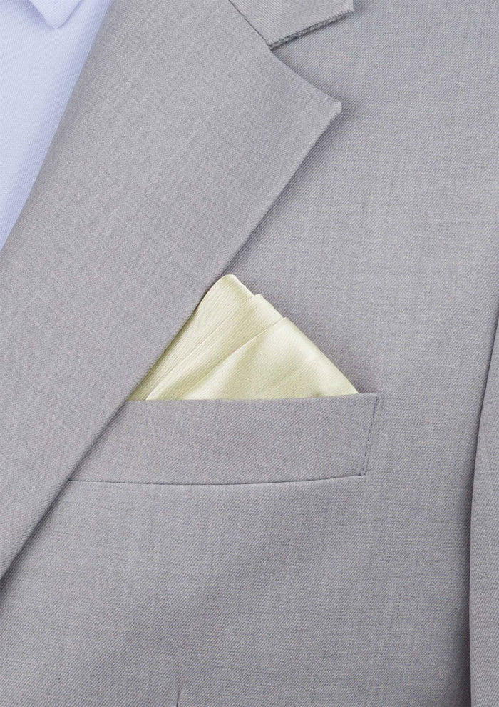 Silk Satin Champagne Gold Pocket Square - SARTORO204