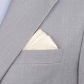 Silk Satin Champagne Pocket Square - SARTORO