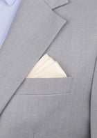 Silk Satin Champagne Pocket Square - SARTORO886