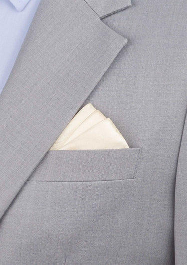 Silk Satin Champagne Pocket Square - SARTORO